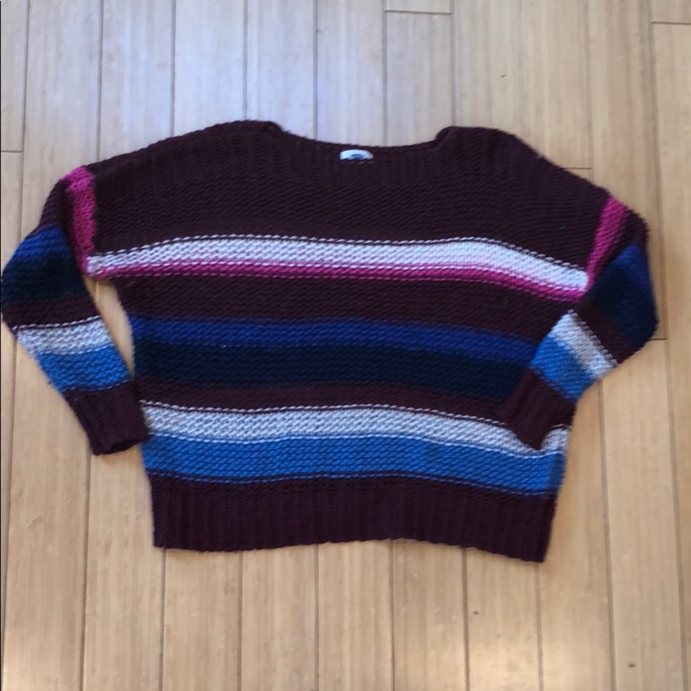 Old navy maroon striped sweater